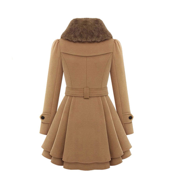 Beatrice | Damen Winter-Mantel mit ausgestelltem Schnitt und Taillengürtel - Elle Zürich