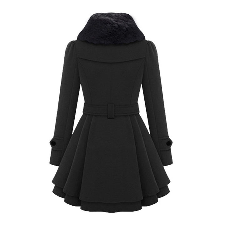 Beatrice | Damen Winter-Mantel mit ausgestelltem Schnitt und Taillengürtel - Elle Zürich
