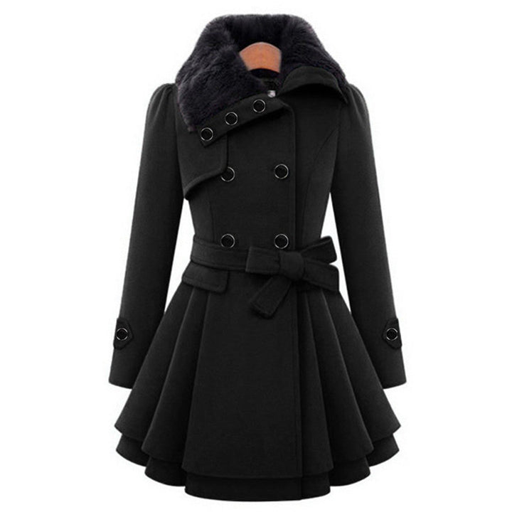 Beatrice | Damen Winter-Mantel mit ausgestelltem Schnitt und Taillengürtel - Elle Zürich