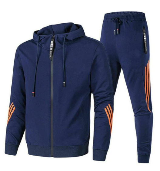 Wilfried | Herren Athletischer Trainingsanzug mit Gestreiftem Design