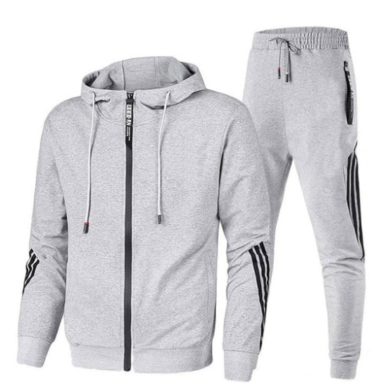 Wilfried | Herren Athletischer Trainingsanzug mit Gestreiftem Design