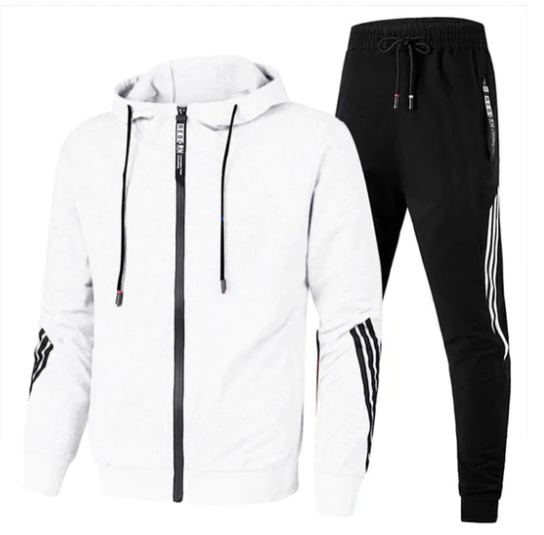 Wilfried | Herren Athletischer Trainingsanzug mit Gestreiftem Design