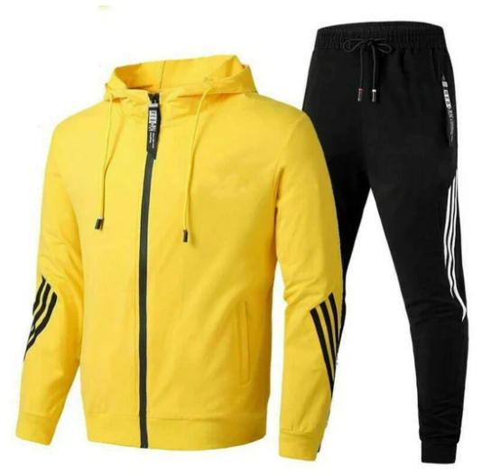 Wilfried | Herren Athletischer Trainingsanzug mit Gestreiftem Design