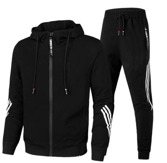 Wilfried | Herren Athletischer Trainingsanzug mit Gestreiftem Design