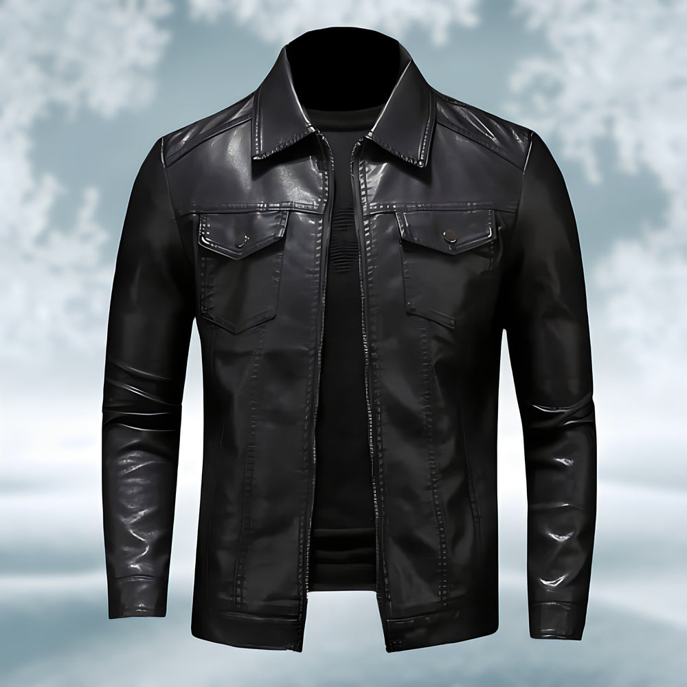 Jakob | Herren Premium Kunstleder Casual Jacke - Elle Zürich