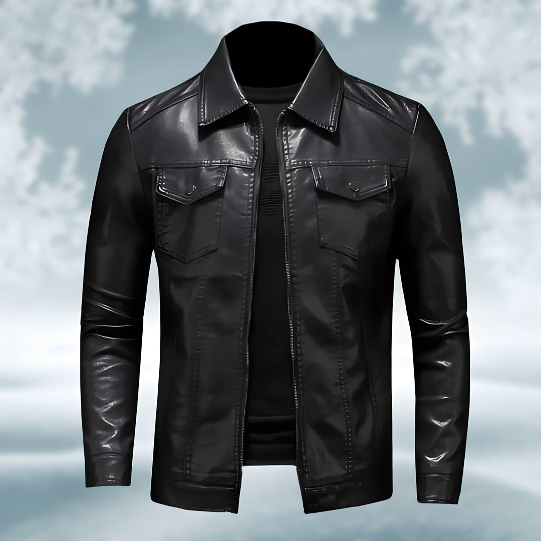 Jakob | Herren Premium Kunstleder Casual Jacke - Elle Zürich