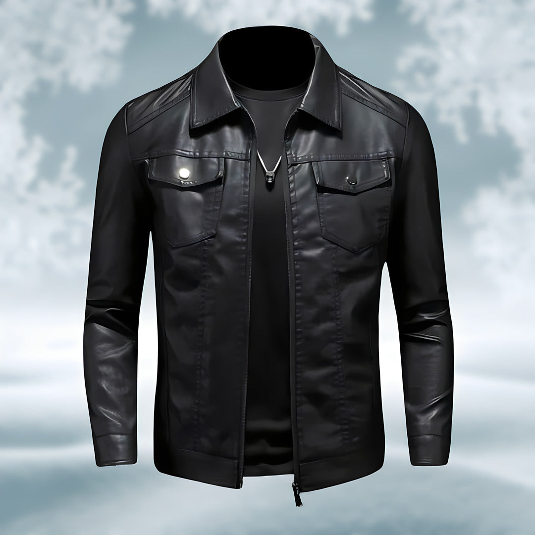 Jakob | Herren Premium Kunstleder Casual Jacke - Elle Zürich