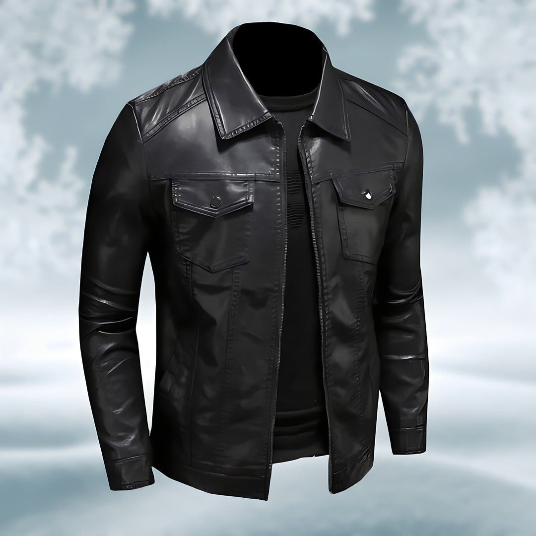 Jakob | Herren Premium Kunstleder Casual Jacke - Elle Zürich