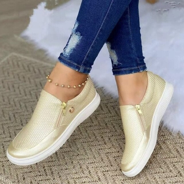 Emilia | Damen Slip-On Komfort Sneaker mit Reißverschluss - Elle Zürich