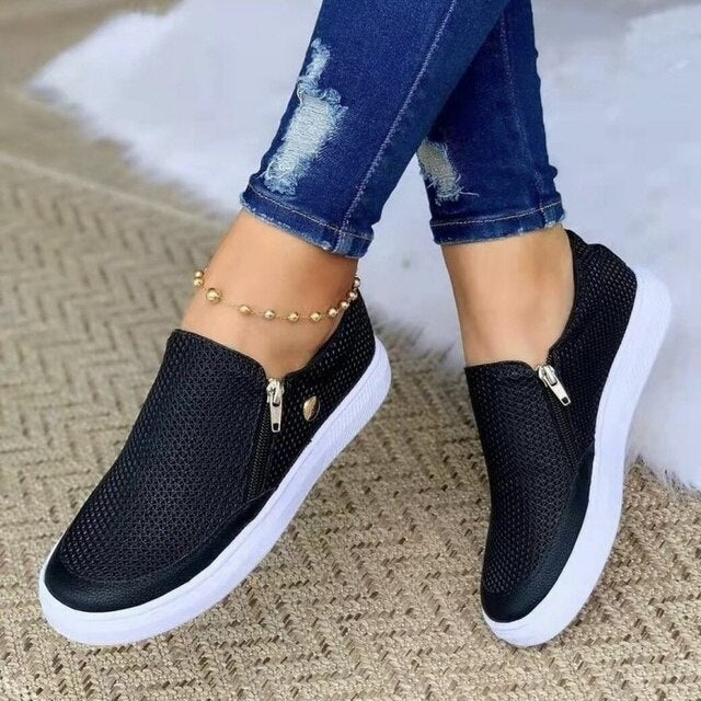 Emilia | Damen Slip-On Komfort Sneaker mit Reißverschluss - Elle Zürich