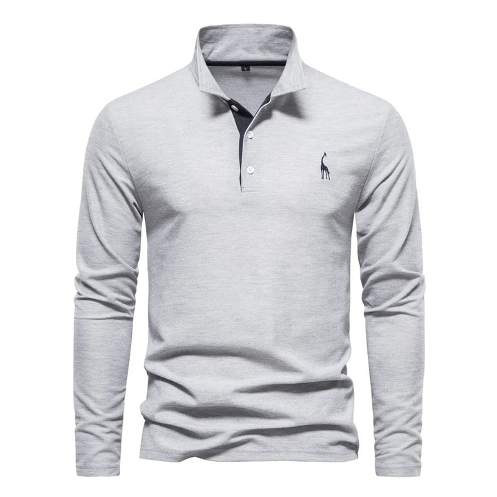 Julian | Herren-Langarm-Poloshirt mit Knöpfen - Elle Zürich
