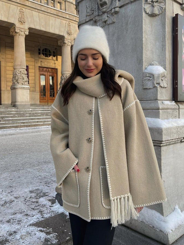 Victoria | Damen Gemütlicher Winter Oversized Mantel - Elle Zürich