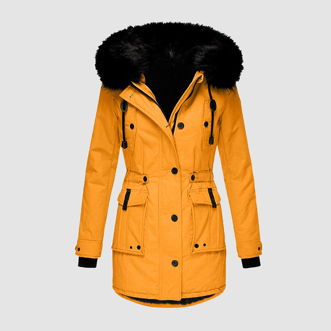 Karin | Damen Winterparka mit Kunstfellkapuze - Elle Zürich