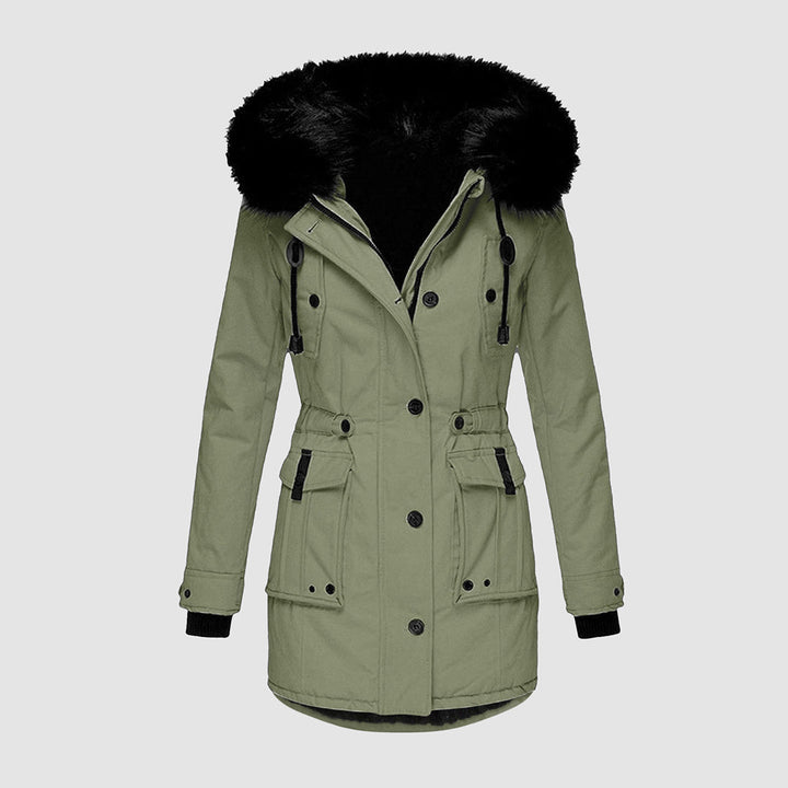 Karin | Damen Winterparka mit Kunstfellkapuze - Elle Zürich