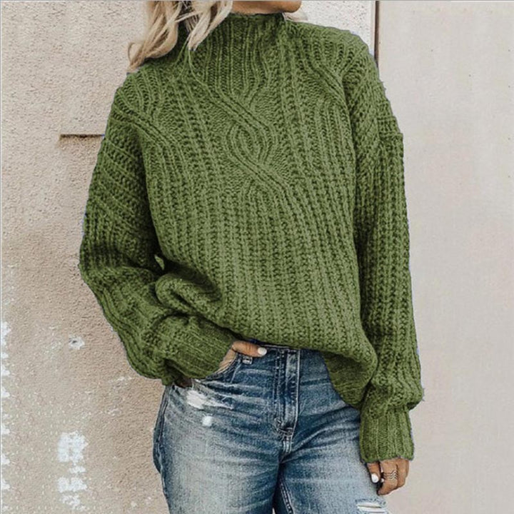 Elke | Frauen Winterpullover mit Grobstrick Zopfmuster - Elle Zürich