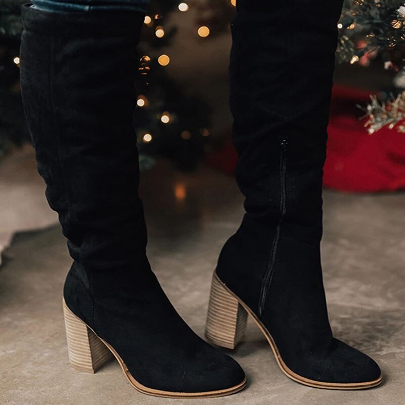 Barbara | Damen Schicke Lässige Stiefel mit Hohem Absatz für den Herbst