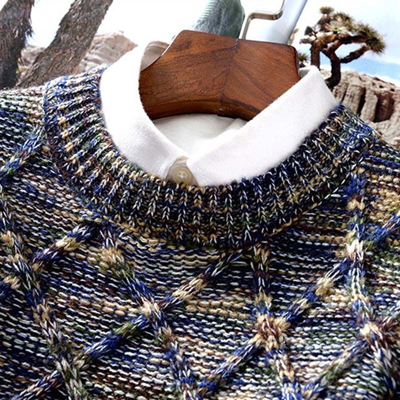 Gunnar | Herren Bunter Strickpullover mit Rundhalsausschnitt - Elle Zürich