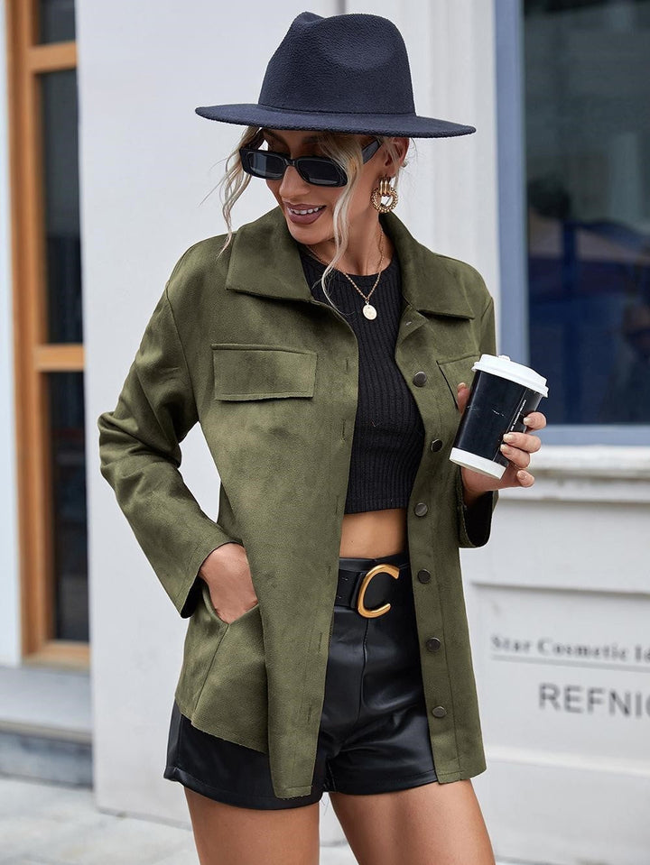 Beatrice | Elegante Wildlederjacke mit Knöpfen - Elle Zürich