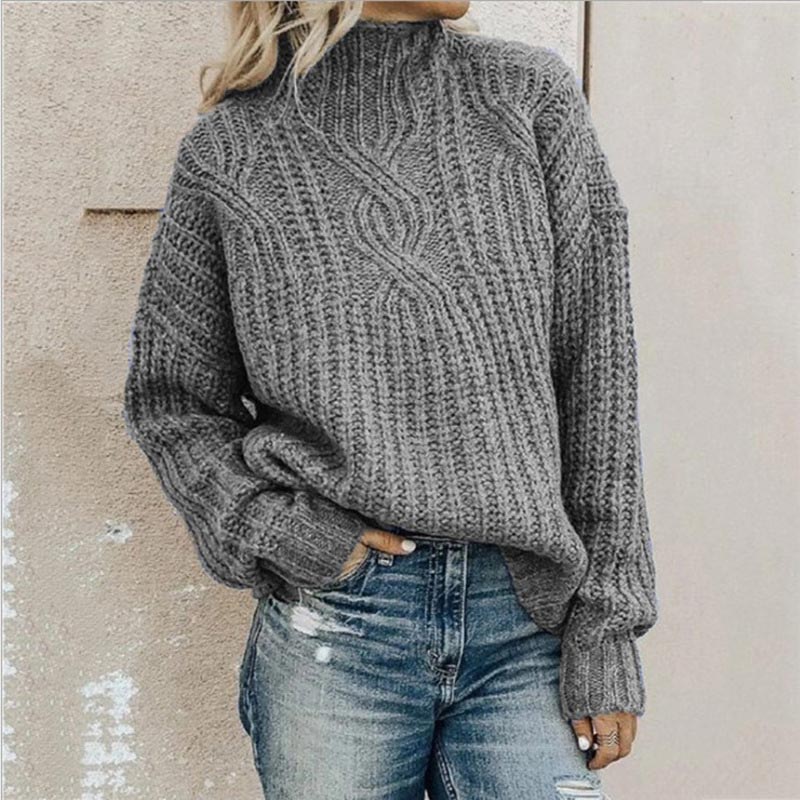 Elke | Frauen Winterpullover mit Grobstrick Zopfmuster - Elle Zürich
