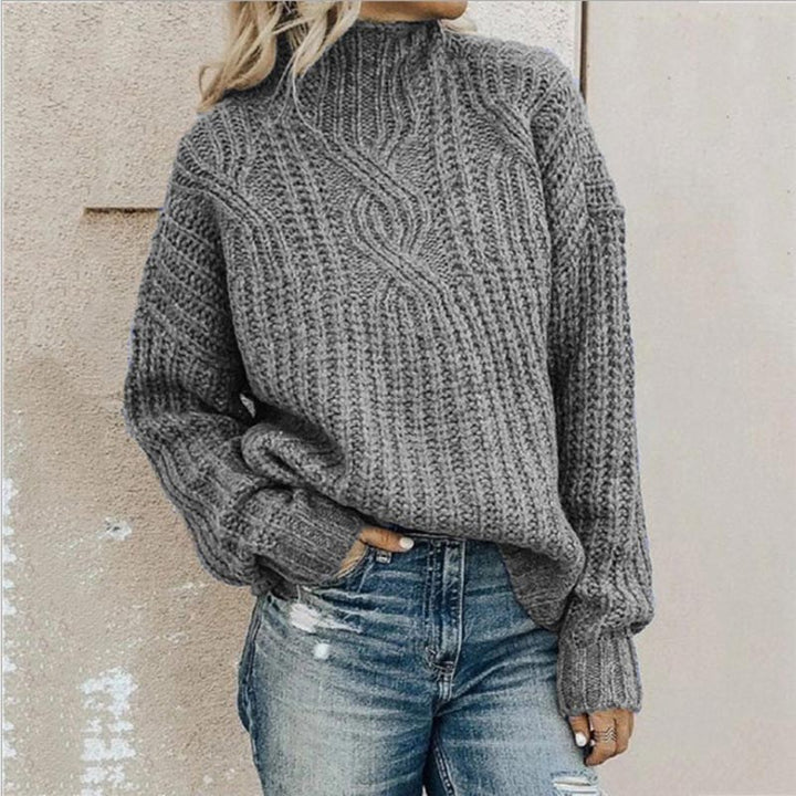 Elke | Frauen Winterpullover mit Grobstrick Zopfmuster - Elle Zürich