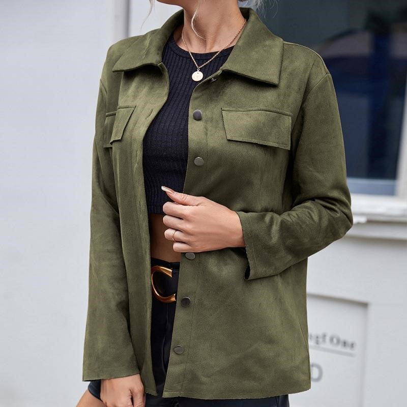 Beatrice | Elegante Wildlederjacke mit Knöpfen - Elle Zürich
