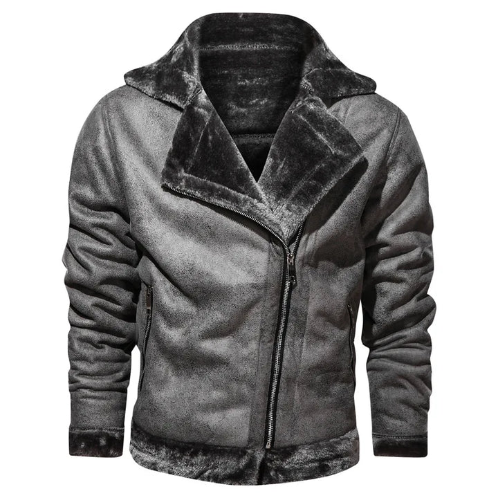 Bruno | Herren Winterjacke mit Kunstfellfutter und Lederoptik - Elle Zürich