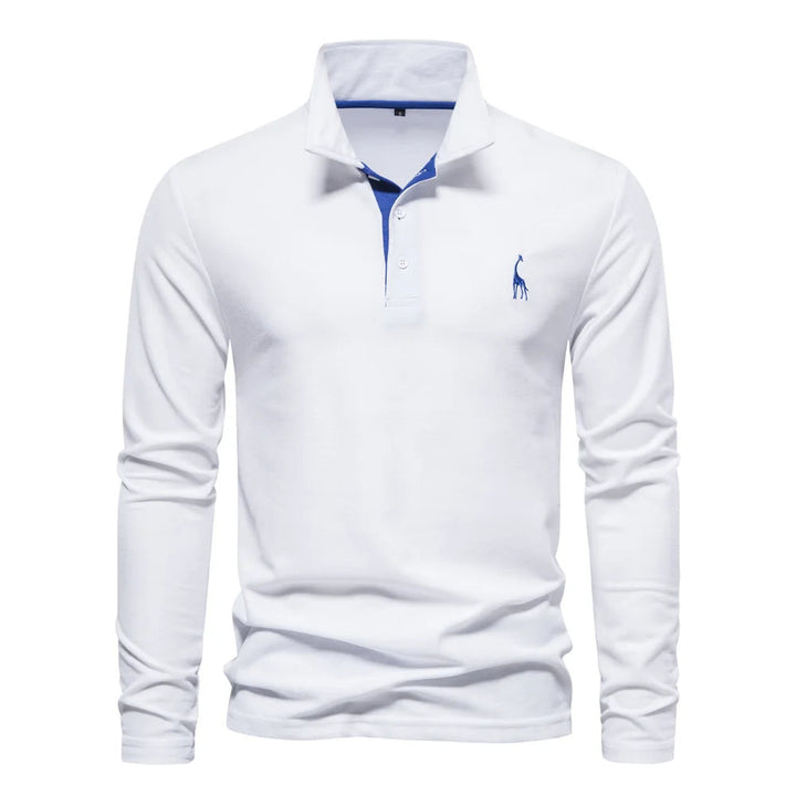 Julian | Herren-Langarm-Poloshirt mit Knöpfen - Elle Zürich