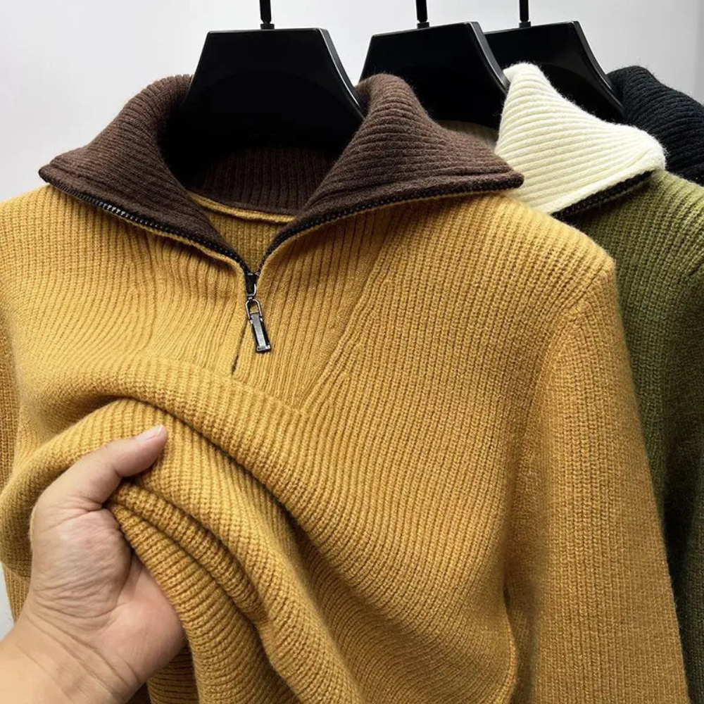 Otto | Herren Strickpullover mit Reißverschluss für Winterwärme - Elle Zürich