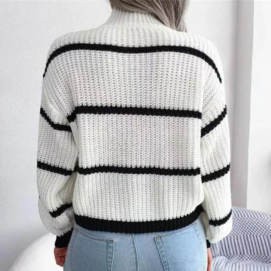 Johanna | Damen Grobstrickpullover mit Streifenmuster - Elle Zürich