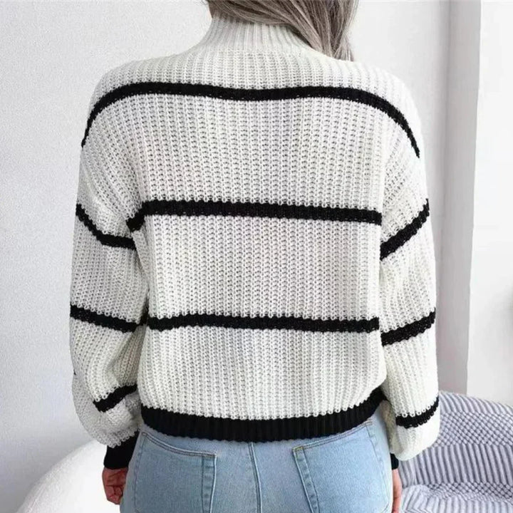 Johanna | Damen Grobstrickpullover mit Streifenmuster - Elle Zürich