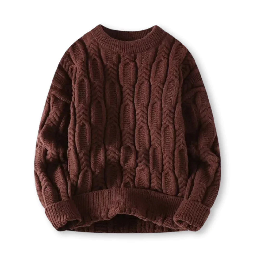 Stefan | Herren Kuscheliger Zopfmuster Pullover für Winterkomfort - Elle Zürich