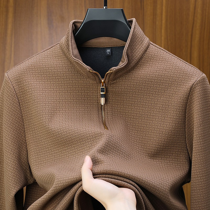 Thomas | Herren Winterpullover mit Halbzipper und Struktur - Elle Zürich