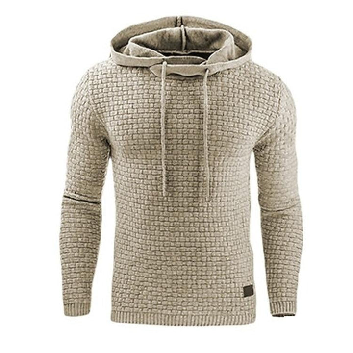 Ulf | Herren Winterpullover mit Reißverschluss und gestreiftem Strickmuster - Elle Zürich
