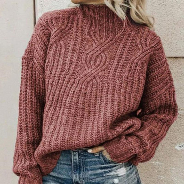 Elke | Frauen Winterpullover mit Grobstrick Zopfmuster - Elle Zürich