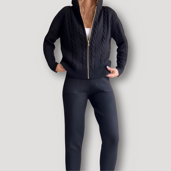 Regine | Winter-Set für Damen mit Reißverschluss-Hoodie - Elle Zürich
