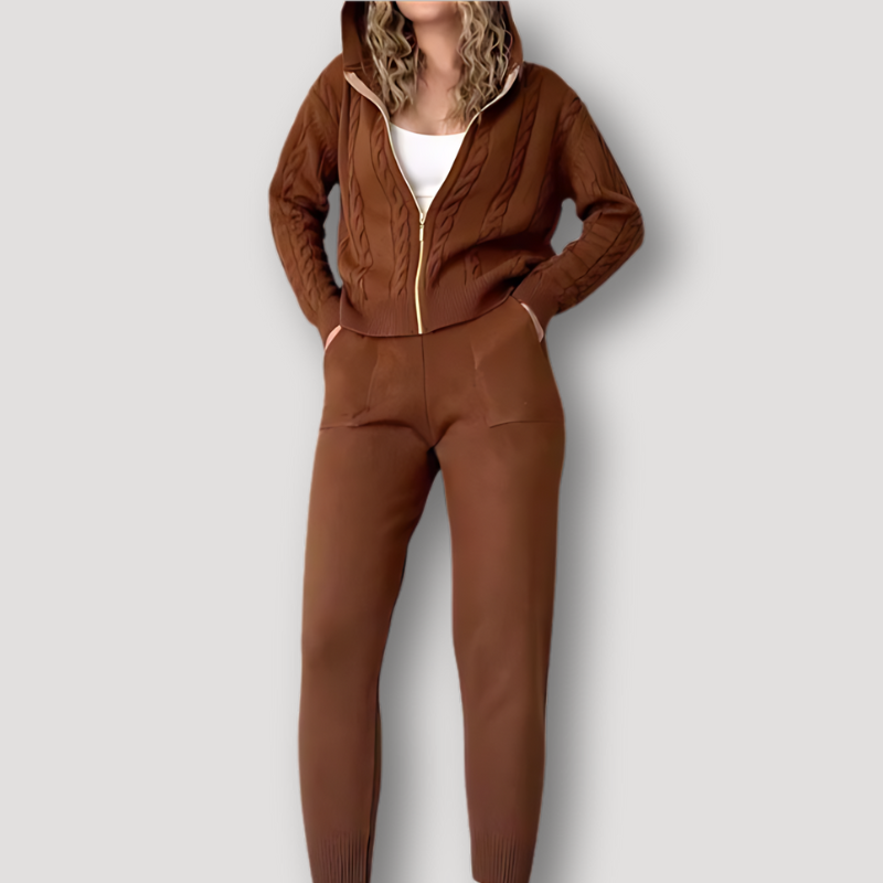Regine | Winter-Set für Damen mit Reißverschluss-Hoodie - Elle Zürich