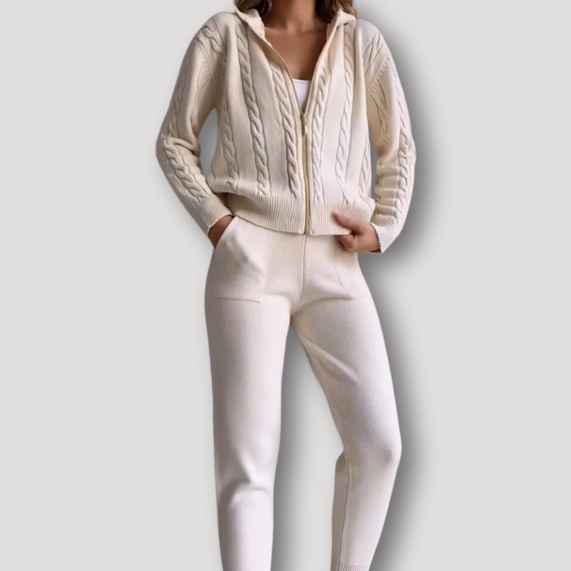 Regine | Winter-Set für Damen mit Reißverschluss-Hoodie - Elle Zürich