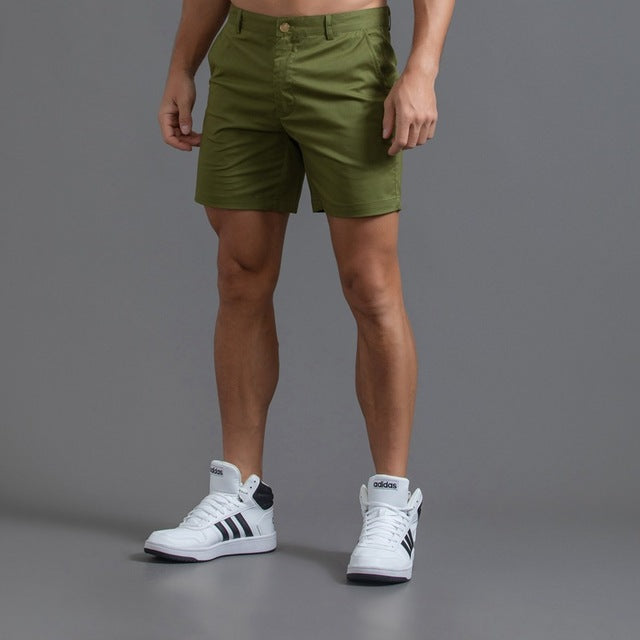 Fabian | Stilvolle Olivgrüne Herrenshorts - Elle Zürich