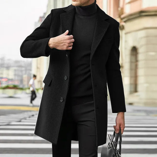Daniel | Herren Eleganter Wollmischmantel für den Winter