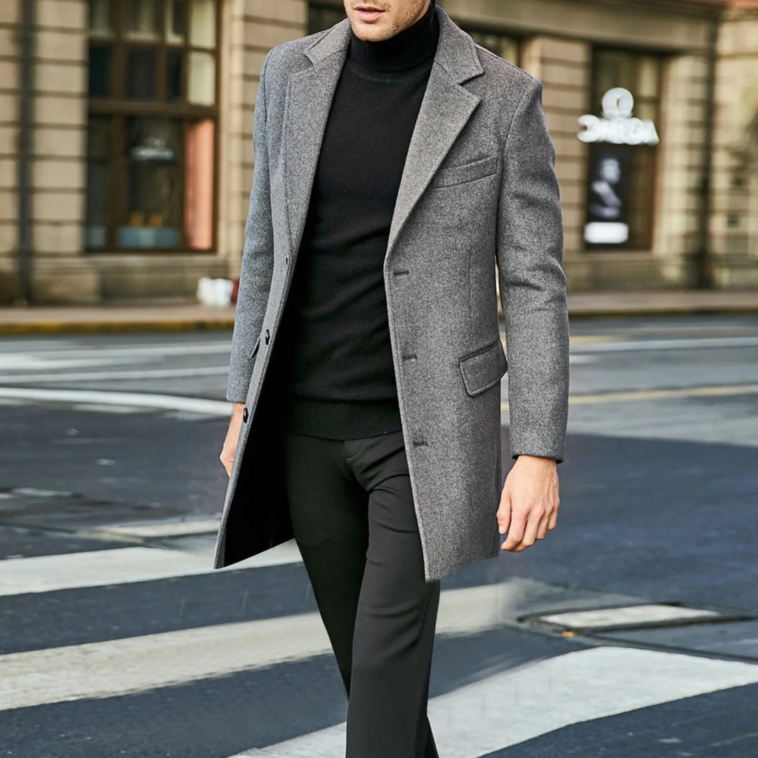 Daniel | Herren Eleganter Wollmischmantel für den Winter