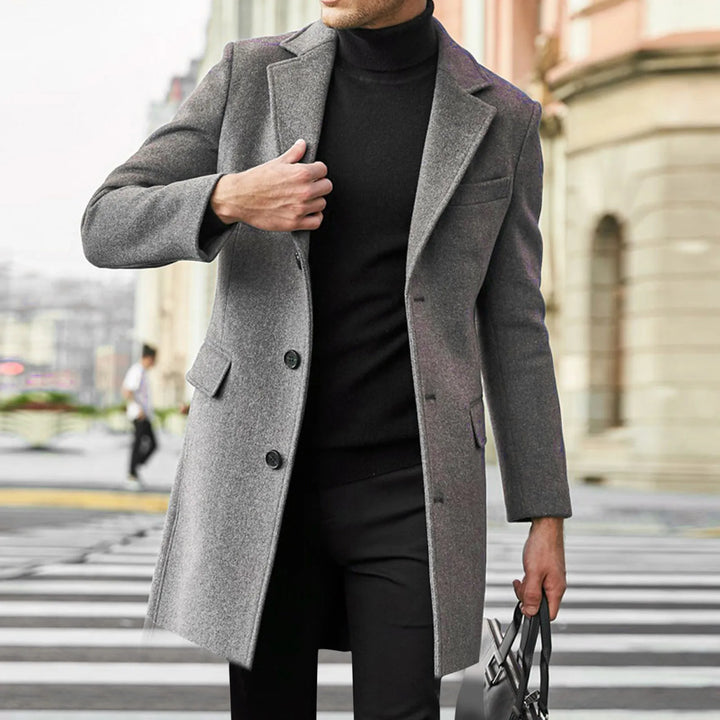 Daniel | Herren Eleganter Wollmischmantel für den Winter