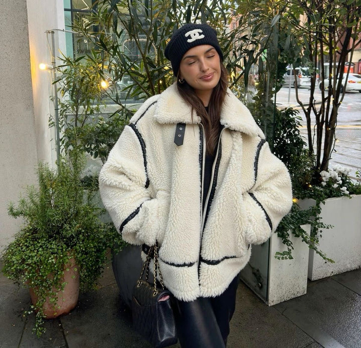 Elke | Damen Winter Kuschel-Sherpa-Jacke - Elle Zürich