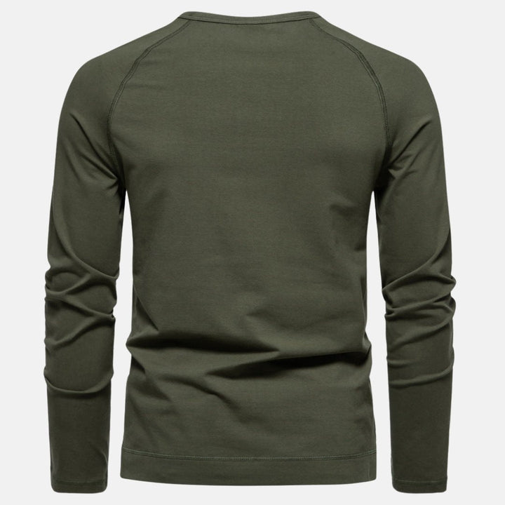 Lars | Herren Slim Fit Henley Langarmshirt - Elle Zürich