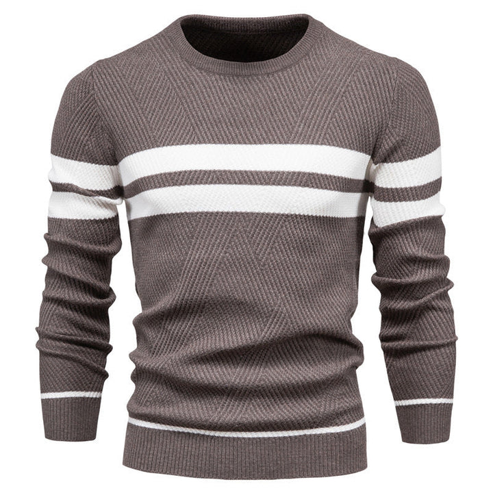 Roland | Stylischer Herren-Streifenpullover mit Rundhalsausschnitt - Elle Zürich