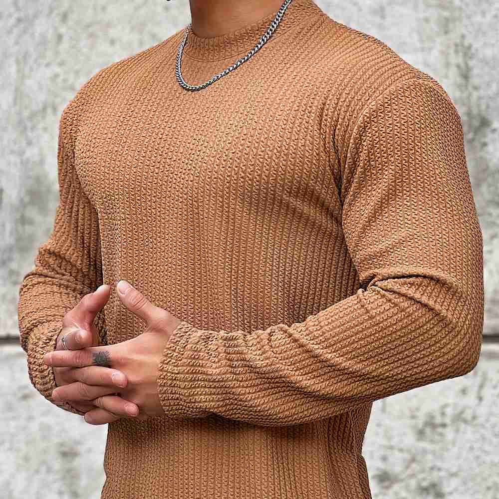Anton | Herren Slim Fit Strukturstrickpullover - Elle Zürich