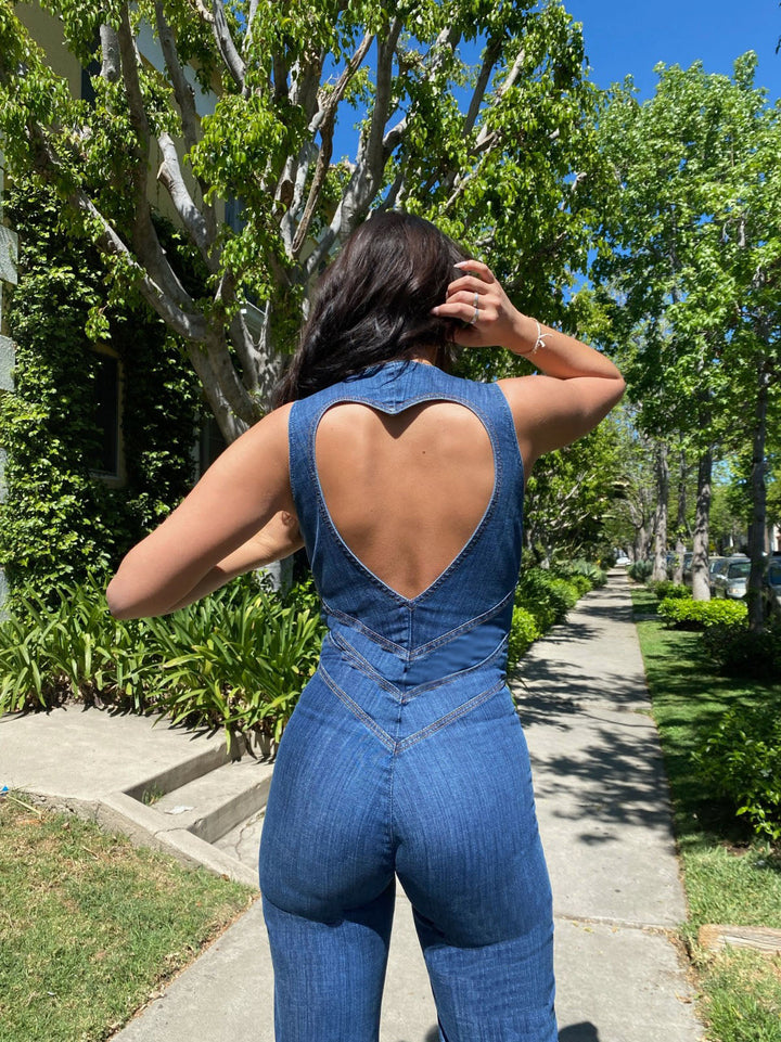 Verena | Stilvoller Jeans-Jumpsuit mit Reißverschluss - Elle Zürich