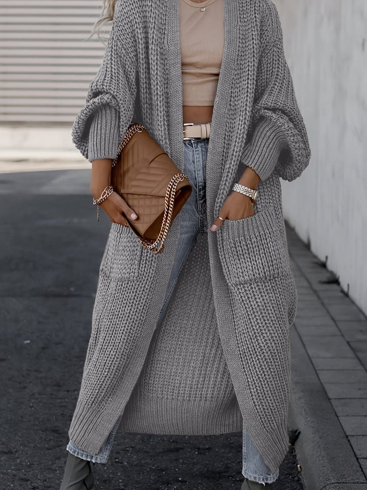 Lena | Damen Winter-Strickcardigan in Langform - Elle Zürich