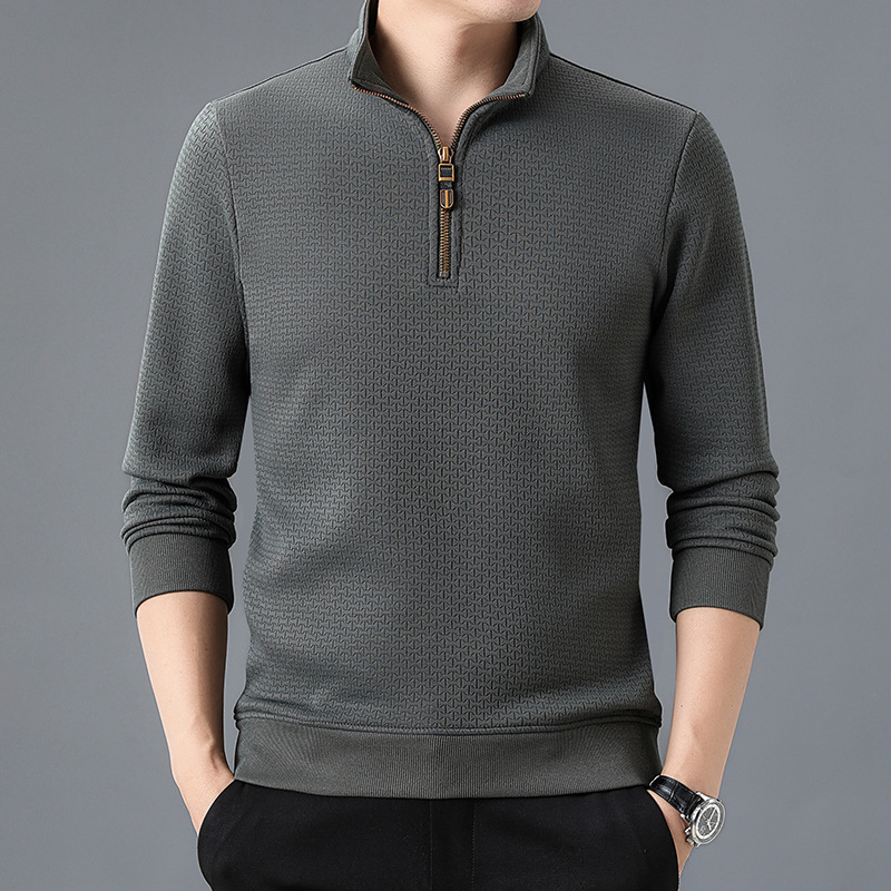 Thomas | Herren Winterpullover mit Halbzipper und Struktur - Elle Zürich