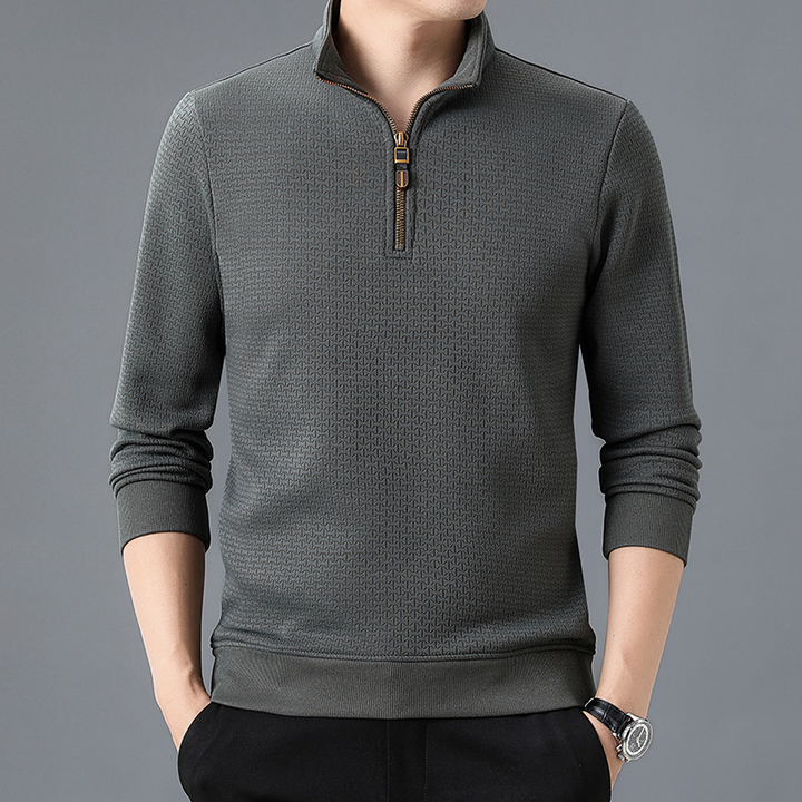 Thomas | Herren Winterpullover mit Halbzipper und Struktur - Elle Zürich