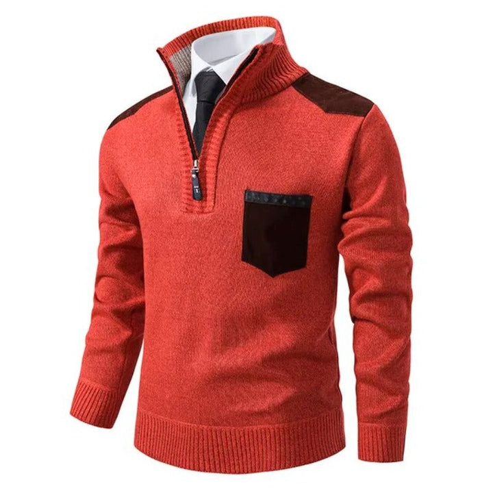Wilhelm | Herren Pullover mit Viertelreißverschluss und Brusttasche - Elle Zürich